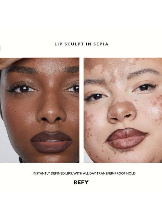 Refy Lip Sculpt Lip Liner and Setter, 4ml - Sepia - Image 3